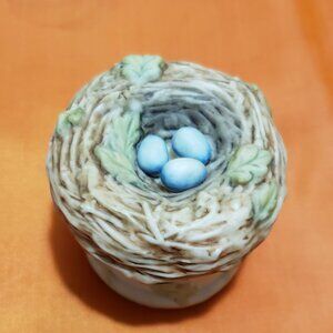 Love Begins With Mother Robin Bird Nest Trinket Box.